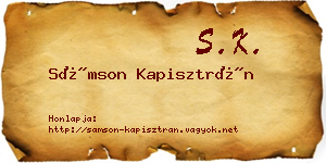 Sámson Kapisztrán névjegykártya